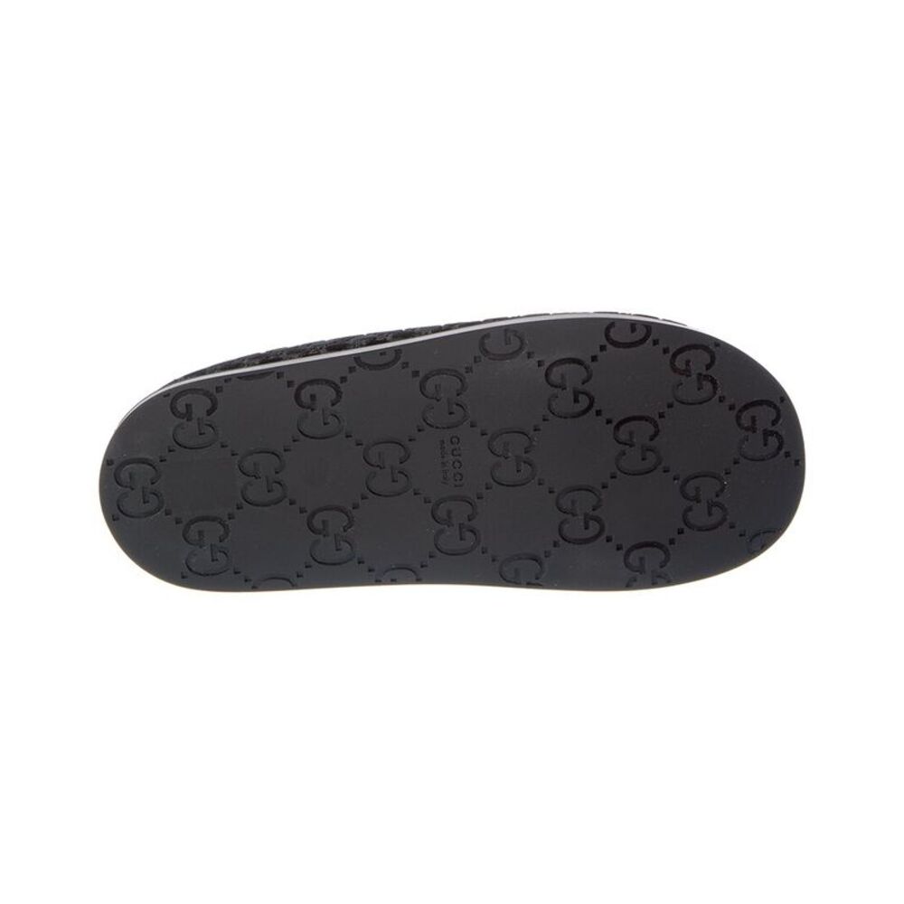 Gucci Horsebit Gg Velvet Mule, Black - Picture 4 of 5
